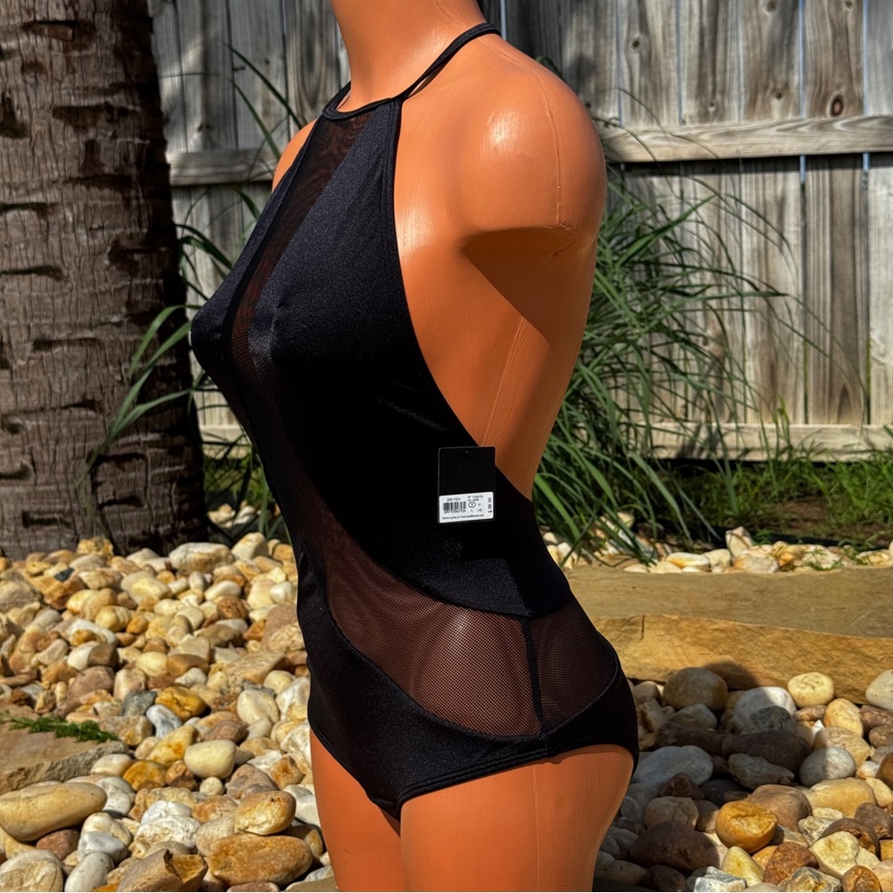Victoria's Secret Sexy Black Mesh One Piece Swimsuit size Small - Picture 7 of 10
